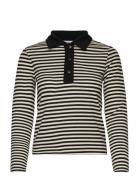 Button-Down Collar Polo Shirt Tops T-shirts & Tops Polos Black Mango