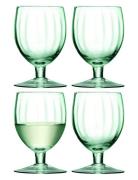 LSA International Mia Wine Glass Recycled/Part Optic Set 4 Grön