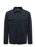 ONLY & SONS Onsnewkodyl Overshirt Sweat Noos Marinblå