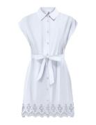 Onllou Life Emb S/S Shirt Dress Ptm Kort Klänning White ONLY