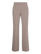 Mango Mid-Rise Wideleg Trousers Brun