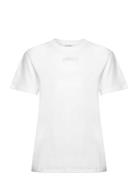 Micro Logo T Shirt Tops T-shirts & Tops Short-sleeved White Calvin Kle...