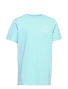 Hmloptimism T-Shirt S/S Sport T-shirts Short-sleeved Blue Hummel