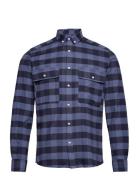 Sälen Flannel 11 Ls Tops Shirts Casual Navy Clean Cut Copenhagen