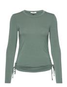 Viscose T-Shirt Tops T-shirts & Tops Long-sleeved Khaki Green Rosemund...