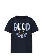 Nmmvux Ss Top Tops T-shirts Short-sleeved Navy Name It