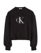 Iridescent Ck Logo Cn Sweatshirt Tops Sweat-shirts & Hoodies Sweat-shi...