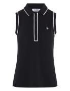 Sleeveless Veronica Polo Sport T-shirts & Tops Polos Black Original Pe...