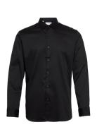 Slhslimflex-Park Shirt Ls B Tops Shirts Casual Black Selected Homme