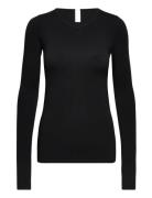 Hillevi Cashmere Top Tops T-shirts & Tops Long-sleeved Black Swedish S...
