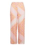 Wide Pants In Ikat Square Print - S Bottoms Trousers Wide Leg Multi/pa...