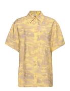 Alyssa Shirt Tops Shirts Short-sleeved Yellow NORR