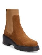 Jafet_Ks Shoes Boots Ankle Boots Ankle Boots Flat Heel Brown UNISA
