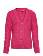 Kogrikka L/S Bling Cardigan Knt Tops Knitwear Cardigans Pink Kids Only