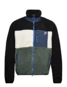 P Bear Colour Block Borg Zip Thru Jacket Tops Sweat-shirts & Hoodies F...