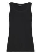 Sleeveless-Jersey Tops T-shirts & Tops Sleeveless Black Brandtex