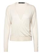 Vero Moda Vmsilky Ls Wrap Pullover Boo Vit