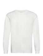 Slhgreg Slub Ls O-Neck Tee Tops T-shirts Long-sleeved White Selected H...
