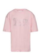 Diamante Boyfriend Tee Tops T-shirts Short-sleeved Pink Juicy Couture