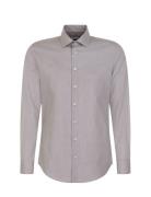 Business Kent Patch3 Tops Shirts Business Grey Seidensticker