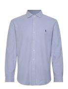 26/1 Single Knt Jcq-Lsl-Sps Tops Shirts Casual Blue Polo Ralph Lauren
