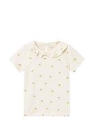 Nmfdia Ss Top Tops T-shirts Short-sleeved Cream Name It