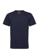 Slhnorman180 Ss O-Neck Tee S Tops T-shirts Short-sleeved Navy Selected...