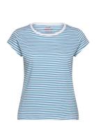 Organic Favorite Stripe Teasy Tops T-shirts & Tops Short-sleeved Blue ...