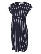 Mamalicious Mlmisty Cap Stripe Wo Abk Dress Marinblå