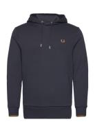 Fred Perry Tipped Hooded Sweatshirt Marinblå