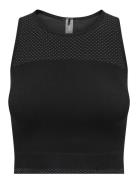 Onpjamina Seam Short Sl Top Tops Crop Tops Sleeveless Crop Tops Black ...