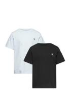 2-Pack Monogram Top Tops T-shirts Short-sleeved Multi/patterned Calvin...