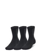 Ua 3-Maker 3Pk Mid-Crew Sport Socks Regular Socks Black Under Armour
