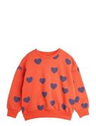 Mini Rodini Hearts Aop Sweatshirt Röd