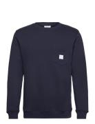 Square Pocket Sweatshirt Tops Sweat-shirts & Hoodies Sweat-shirts Navy...