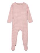 Copenhagen Colors Striped Full Body W. Back Opening Rosa