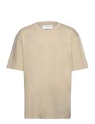 Lindbergh Over D Embroidery Tee S/S Beige