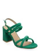 Biacharlene Cross Sandal Sandal Med Klack Green Bianco