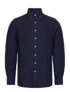 Sebago Linen Shirt Marinblå