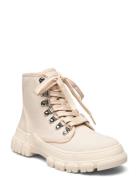 Shoe Shoes Boots Ankle Boots Laced Boots Cream Sofie Schnoor