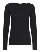 Marc O'Polo T-Shirts Long Sleeve Svart