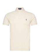 Polo Ralph Lauren Slim Fit Mesh Polo Shirt Kräm