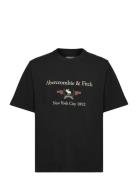 Anf Mens Graphics Tops T-shirts Short-sleeved Black Abercrombie & Fitc...