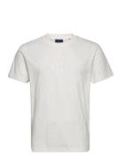 GANT Reg Tonal Shield Ss T-Shirt Vit