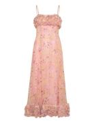 By Ti Mo Organza Strap Dress Rosa