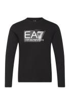 T-Shirt Tops T-shirts Long-sleeved Black EA7