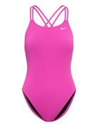 NIKE SWIM Nike Hydrastrong Solid Spiderback Piece Rosa