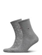 Tommy Hilfiger Th Women Sock Dot 2P Grå