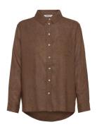 ONLY Onltokyo L/S Linen Blend Shirt Pnt Brun