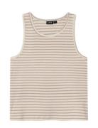 LMTD Nlfhinaja Crop Tank Top Beige